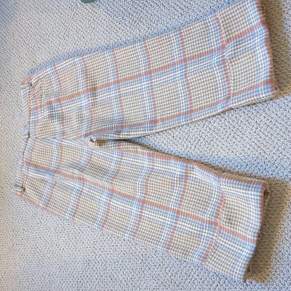 Ottod'ame plaid wool High rise wide leg pants - Picture 9 of 13